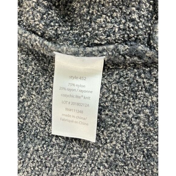 Barefoot Dreams Women's XS/S Cozy Chic Lite Open Front Plush‎ Cardigan Gray Soft - Picture 5 of 6